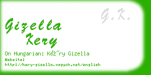 gizella kery business card